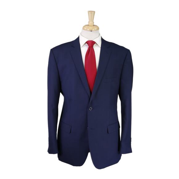 Alain Dupetit Dark Royal Navy Blue 2-Btn Modern Fit Suit 44R - Picture 1 of 10